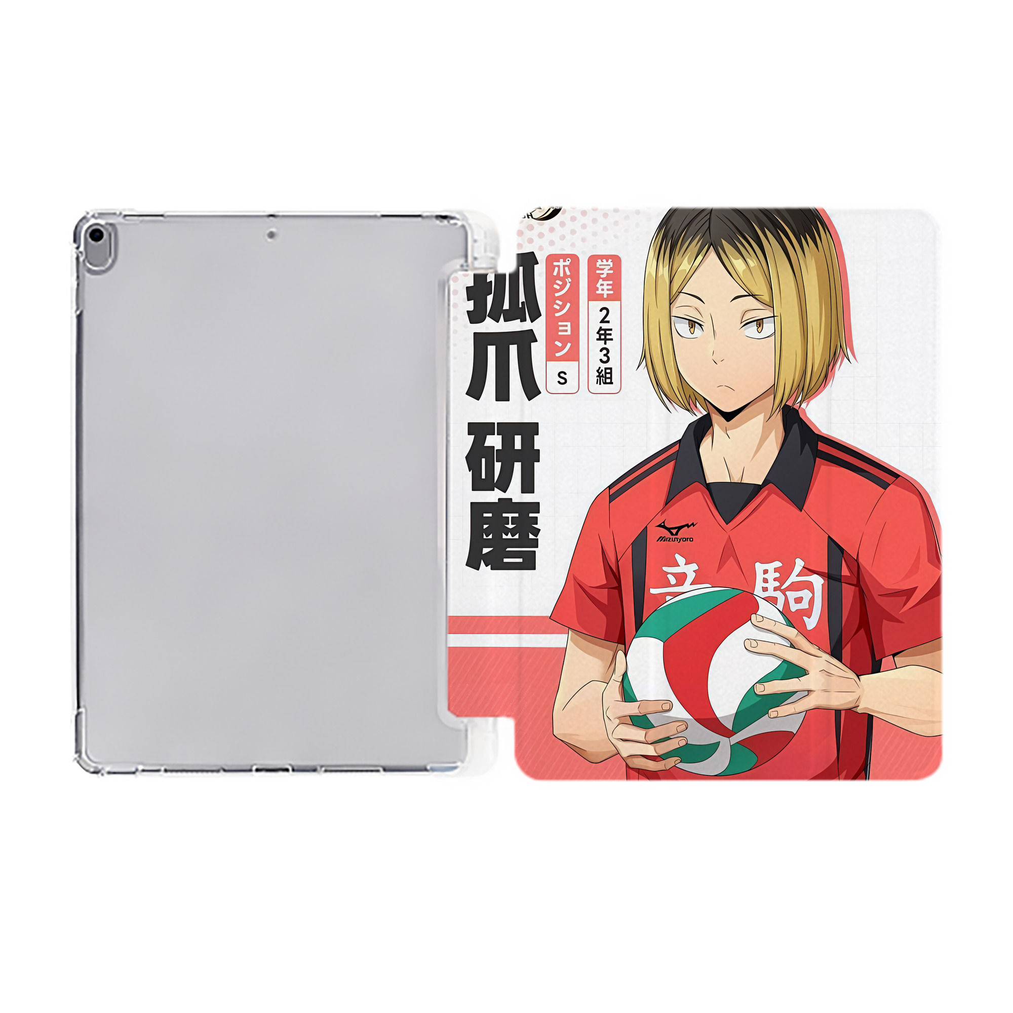 （画像用） ハイキュー!! Haikyu!! IPad ケース ペン収納付き 三つ折りスタンド PUレザー×シリコン 対応機種9.5/10.5/10.9インチ